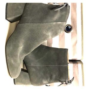 Corso como short suede boot with tie detail